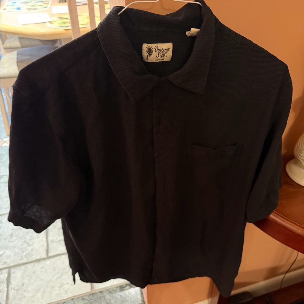 Lot of 2 Button Down Shirt Men's Size L  Cotton Short Sleeve Casual